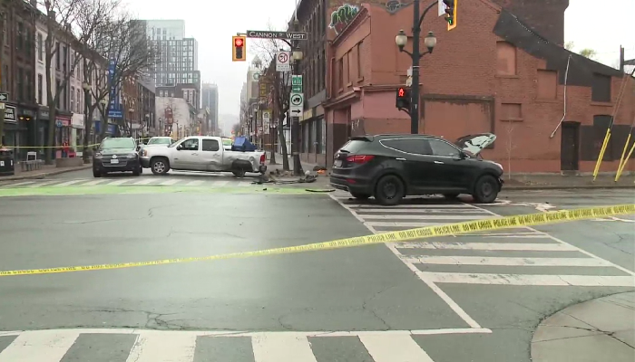 Hamilton Police continue to investigate downtown collision that sent pedestrian to hospital