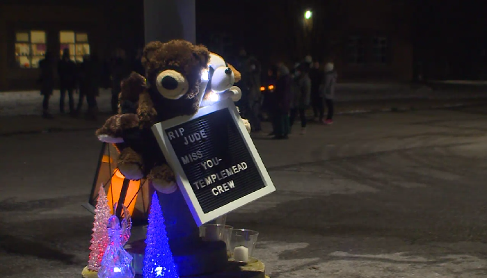 Jude Strickland remembered in candlelight vigil