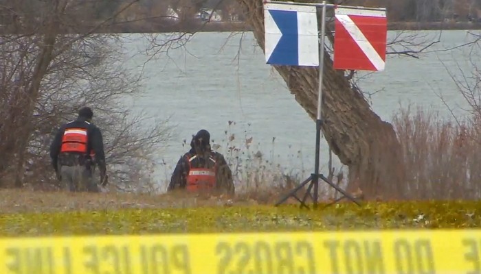 Dive teams search the Niagara River for evidence connected to the murder of two women