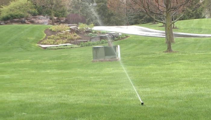 A sprinkler in time