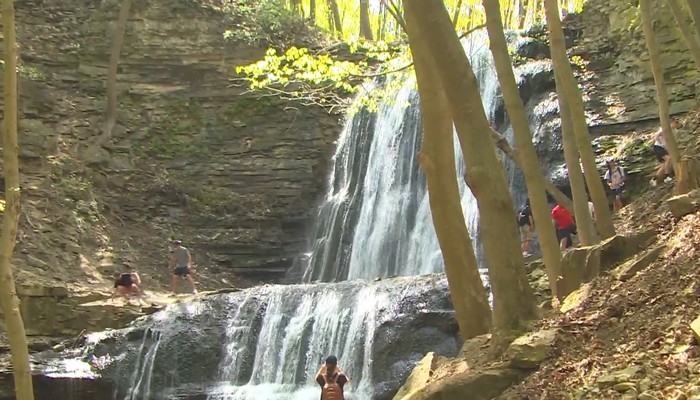 Beautiful weather brings visitors to Hamilton’s waterfalls