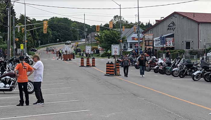 Motorcyclists head to Port Dover for Friday the 13th rally