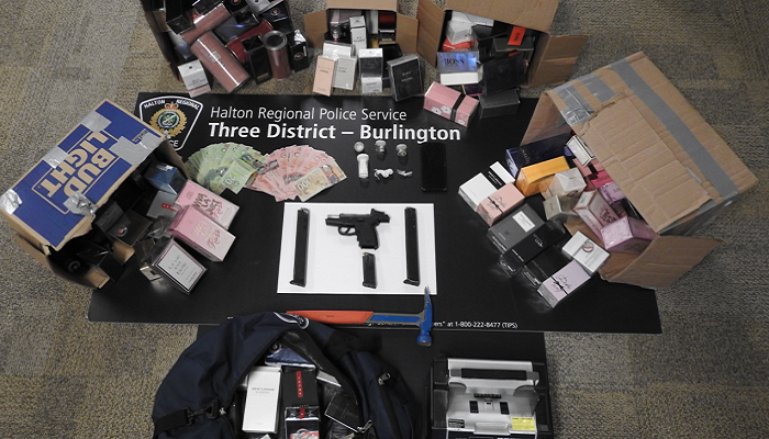 Halton police seize gun, drugs and $15K in stolen fragrances