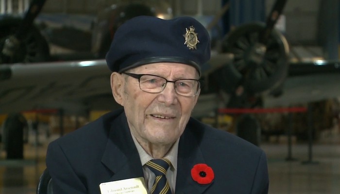 WW II veteran Edmond Arsenault recalls countless close calls while serving