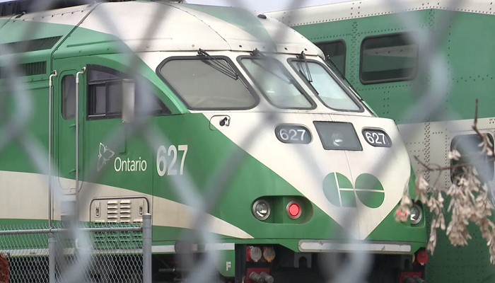 pedestrian struck go train burlington