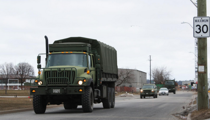 Canadian military vehicles to train on Hamilton highways this weekend