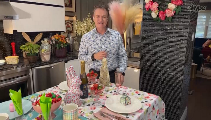 Designer Glen Peloso sets the perfect Easter table scape