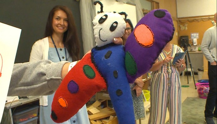 Wainfleet kindergarten students turn animal drawings into plush toys