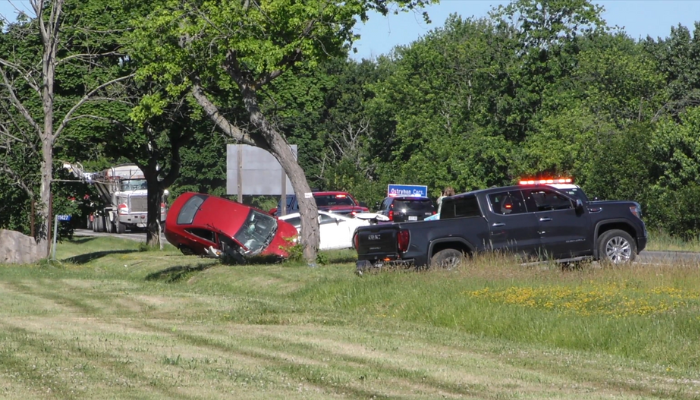 Two taken to hospital following three-vehicle collision in Wainfleet