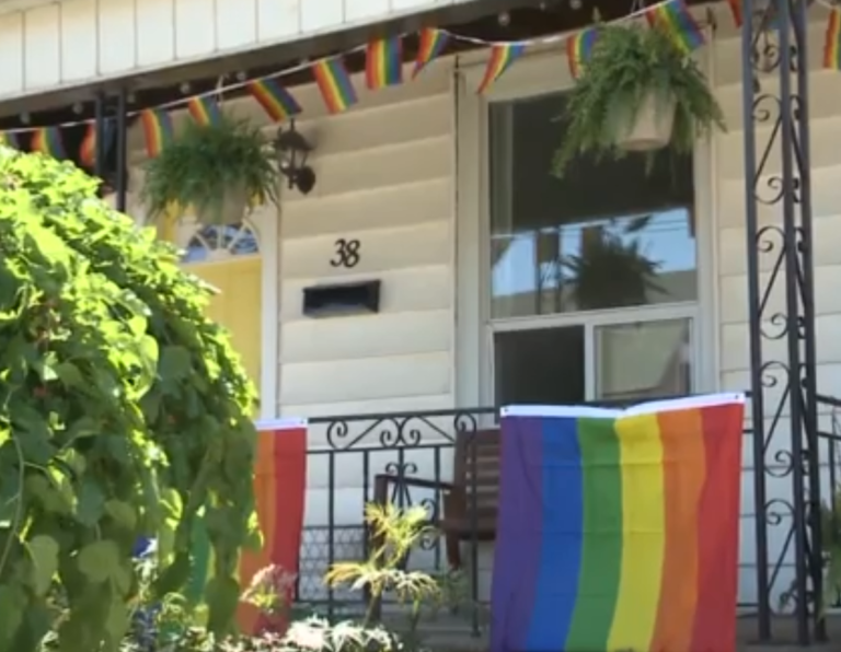 Hamilton residents decorate their porches for Pride