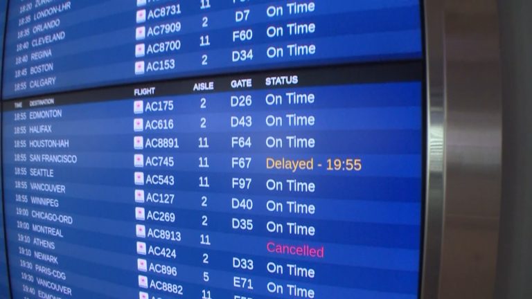 Travellers frustrated with delays and cancellations at Canada’s biggest airport