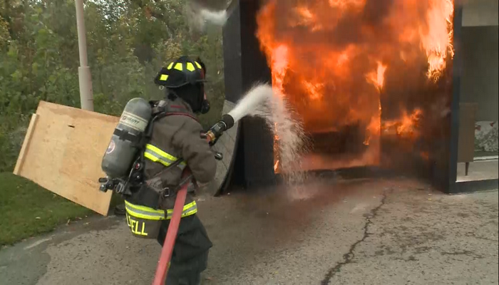 Steve Ruddick takes part in Fire Prevention Week in Port Colborne