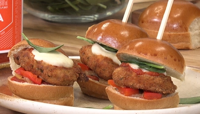 Try Chef Paul’s Pork Parmigiana Sliders to feed a crowd during the holidays