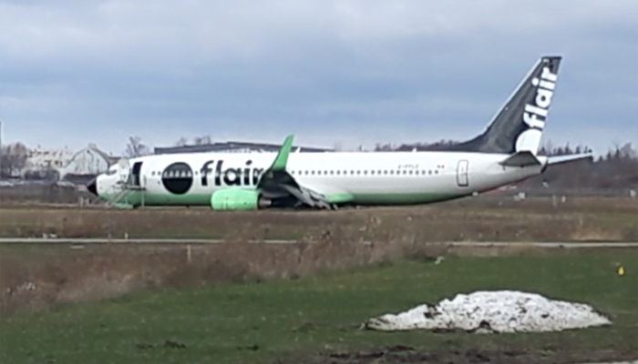 All Waterloo airport flights cancelled Friday after plane exits runway