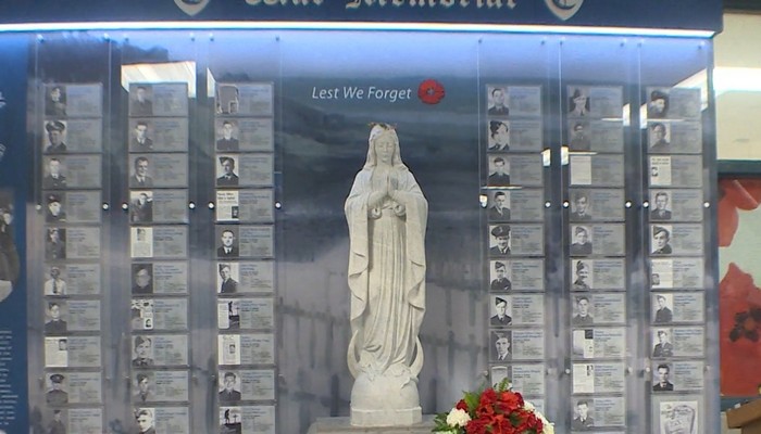 Cathedral High School unveils a new war memorial