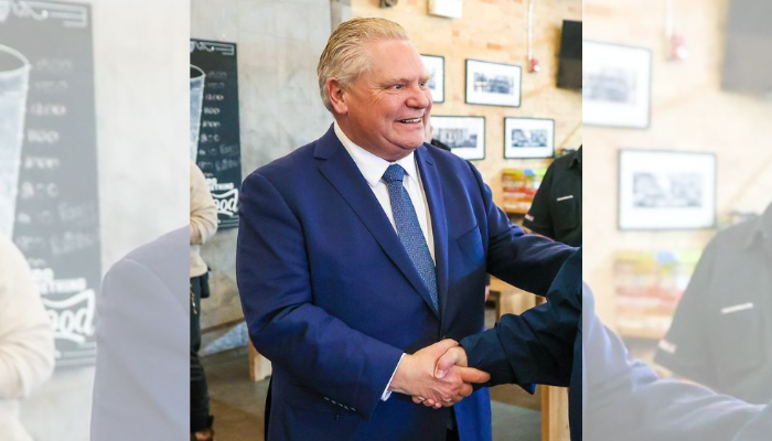 WATCH: Doug Ford in Pickering with Labour Minister, Education Minister
