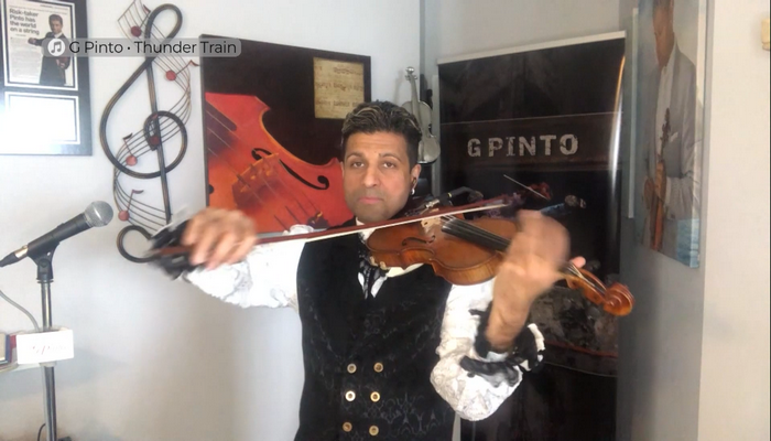 Violinist G Pinto performs ‘Thunder Train’ on Music Friday