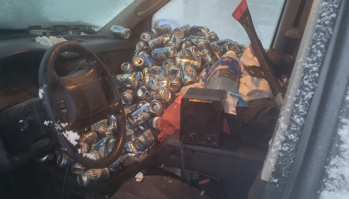 OPP charge man after mountain of beer cans found in vehicle