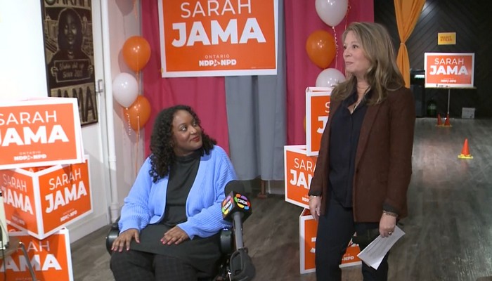 Ontario NDP leader shows support for Hamilton Centre candidate Sarah Jama