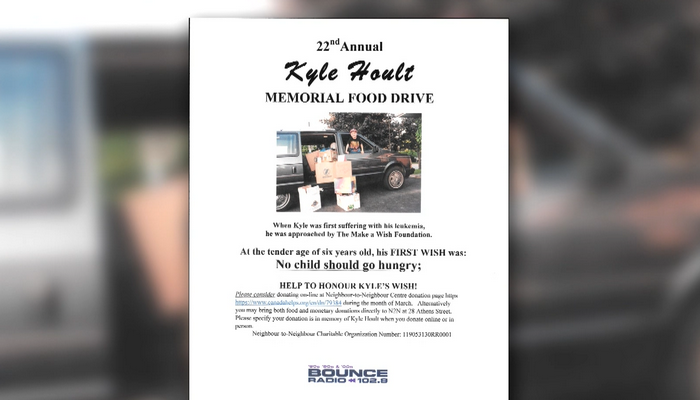 Kyle Hoult’s wish “no child should go hungry” carries on with memorial food drive