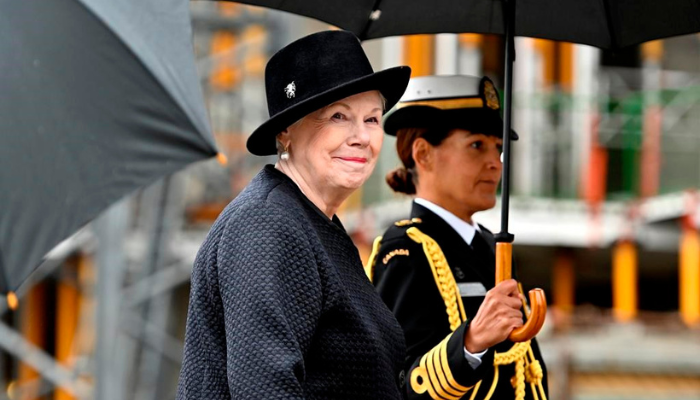 Lt.-Gov. Elizabeth Dowdeswell arrives at Christ Church Cathedral for the National Commemorative Ceremony in honour of Queen Elizabeth, in Ottawa, on Monday, Sept. 19, 2022.