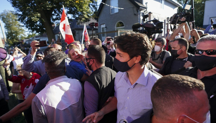 Man who threw gravel at Trudeau at 2021 campaign stop set to have sentencing hearing