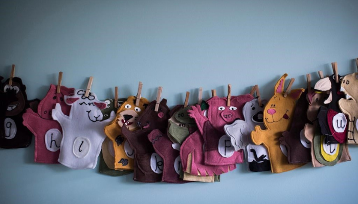 Animal puppets are seen at a daycare facility in Langley, B.C., on May 29, 2018.