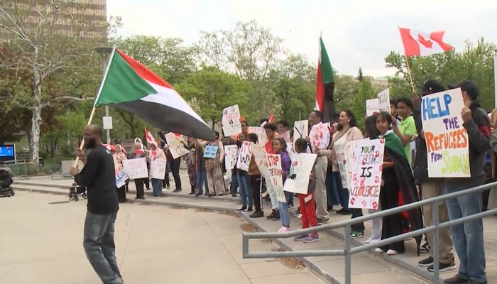 Hamilton community rallies at City Hall in support of Sudan