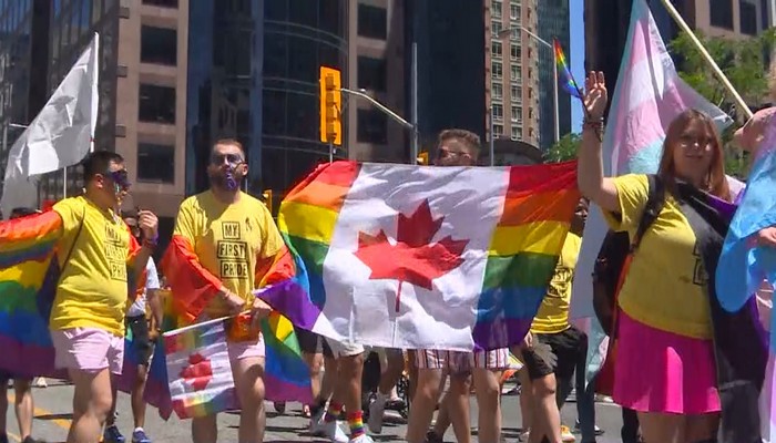 Crowds packed streets of Toronto for Canada’s largest pride parade