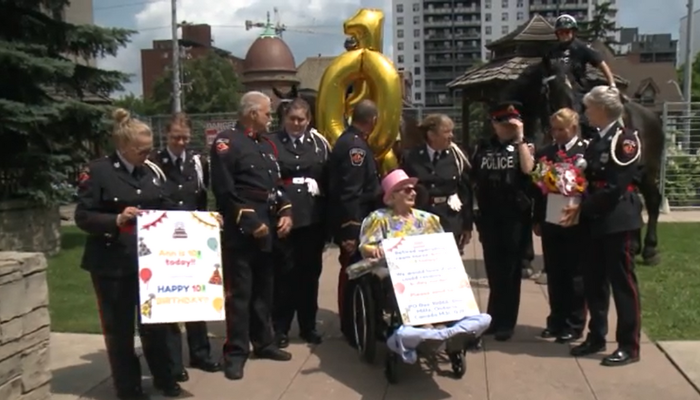 Birthday party held for Hamilton woman turning 108