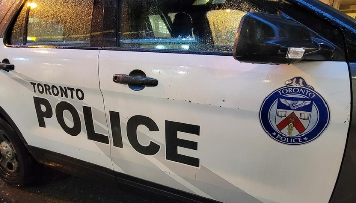 A Toronto police vehicle is shown parked on Yonge Street in downtown Toronto on Tuesday Jan. 3, 2023.