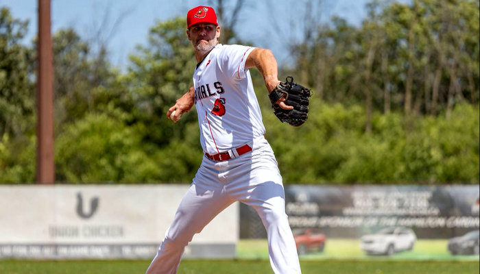 Hamilton Cardinals pitcher Brett Lawson