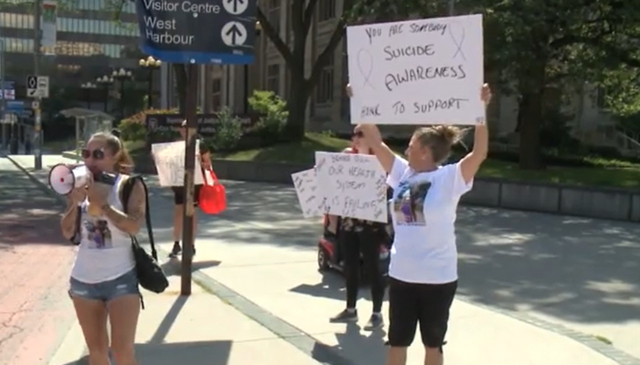 Protestors bring attention to mental health, drug issues in Hamilton