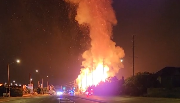 Burlington construction site fire