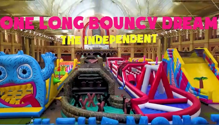 Let your inner child lose at the world’s biggest inflatable obstacle course in Hamilton