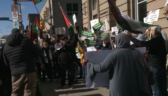 Protestors criticize Brantford city council over resolution condemning Hamas