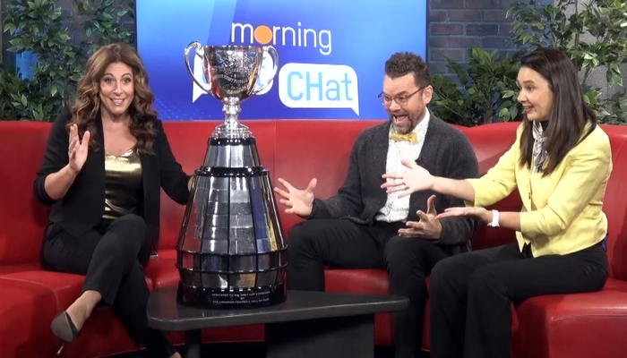 The Grey Cup makes its way to Morning Live’s CHit CHat