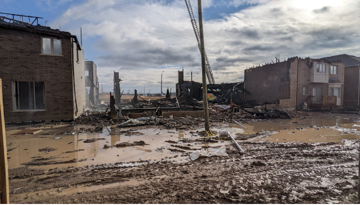 Police investigate suspicious fire that destroyed Burlington homes under construction