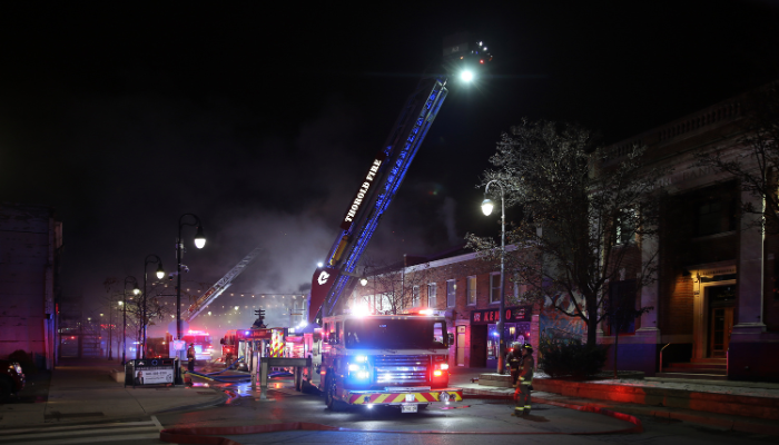 Man in critical condition after fire in downtown St. Catharines