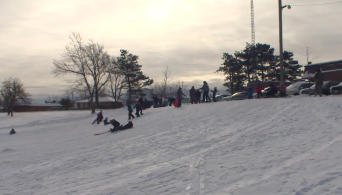 Fort Erie residents embrace winter weather following snow squall