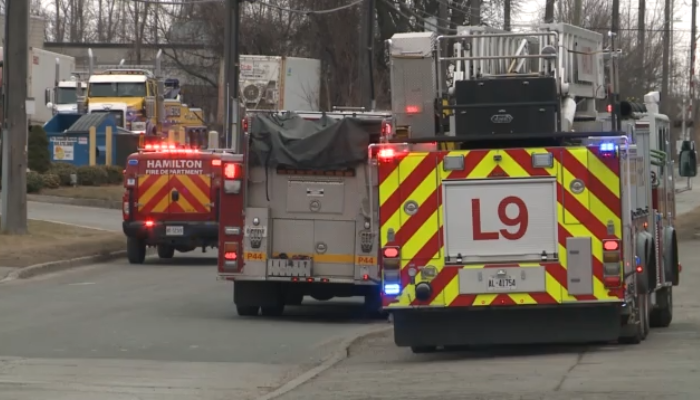 Crews battle chemical fire at balloon manufacturer in Hamilton
