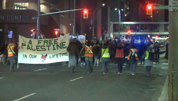 hamilton downtown protest