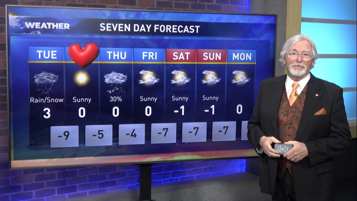 Evening weather forecast for February 12, 2024