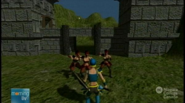 A frame grab from a video game created as part of Niagara College's media program
