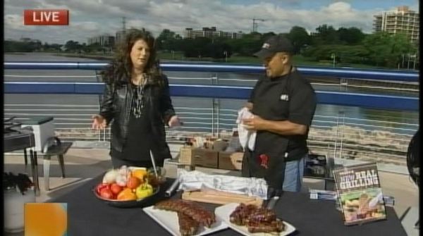 Naz Cavallaro of Weber on the Brant Street Pier with Lori De Angelis; Morning Live, August 14, 2013