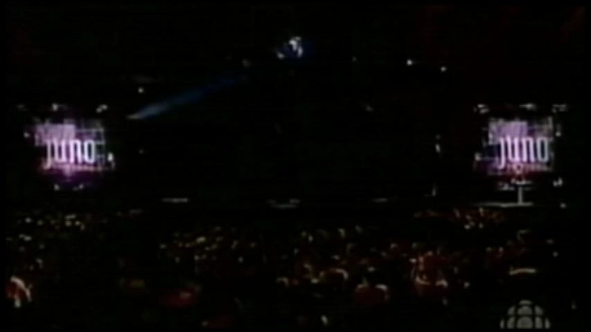 Frame grab from 1995 Junos in Hamilton (CBC)
