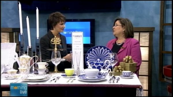 Annette Hamm withFatima Pacheco of William Ashley; Morning Live, January 22, 2014