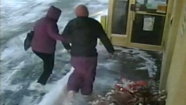 Security video of two suspects in a Hamilton drug store robbery, January 27, 2014