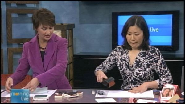Annette Hamm and Linda Yamamoto make valentines; Morning Live, February 7, 2014