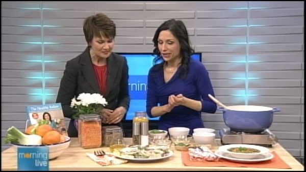 Annette Hamm and Fina Scroppo, author of The Healthy Italian; Morning Live, February 18, 2014